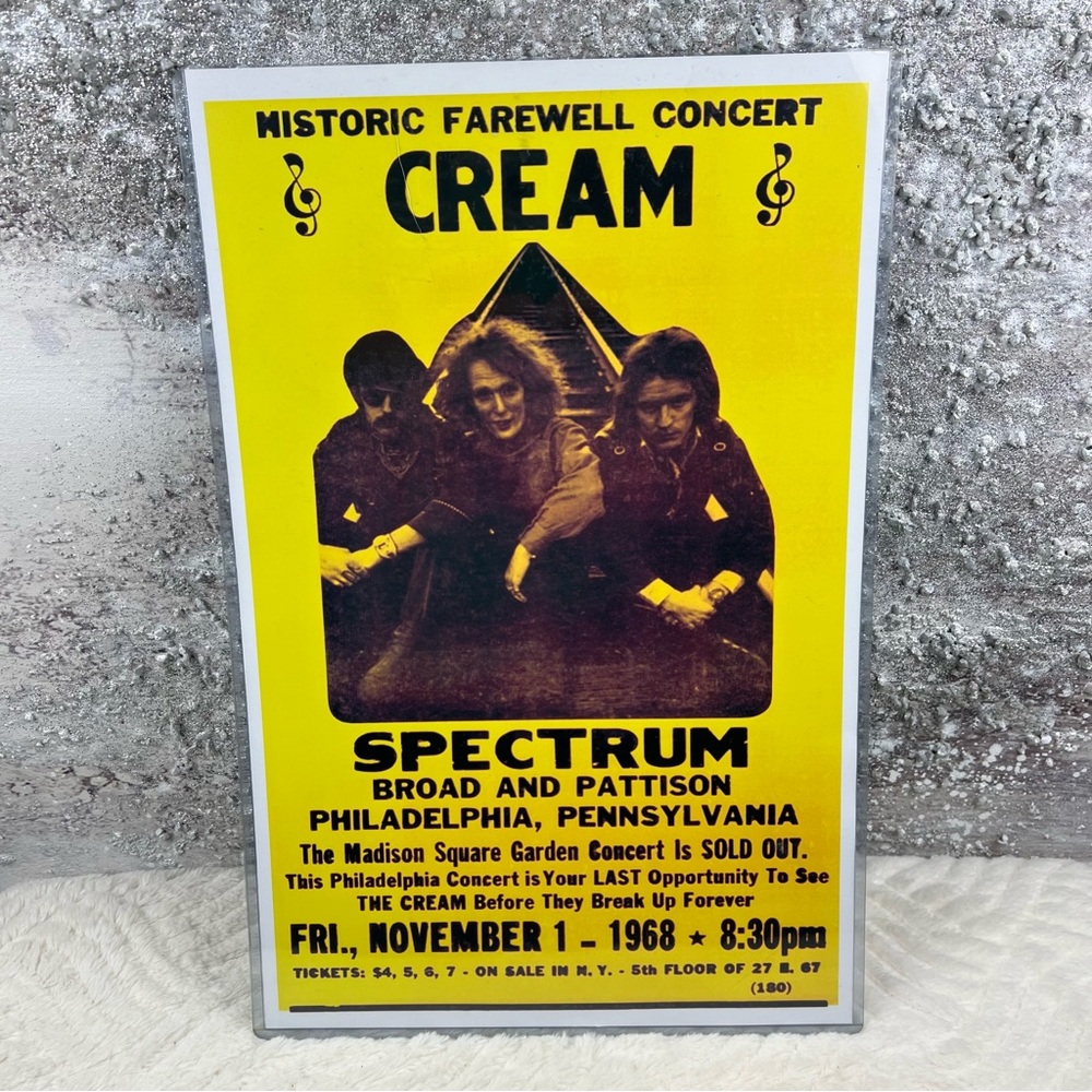 Cream Historic Farewell Concert Poster